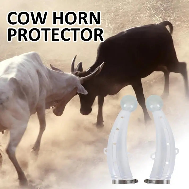 Cow Horn Protective Covers 1 Pair Cow Anti-Fight Horn Protector Cover Breathable Avoid Fence Damage Protector for Aggressive