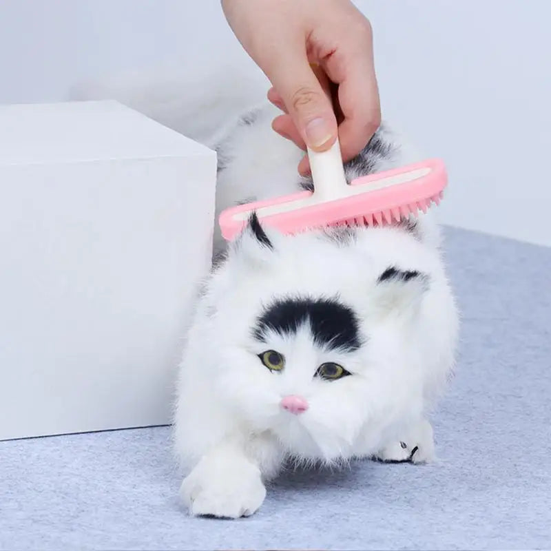 Dog Shower Brush Pet Grooming Shedding Massage Brush Bath Brush for Dog & Cat Hair Cleaner Mats Tangled Hair Comb Soft Silicone