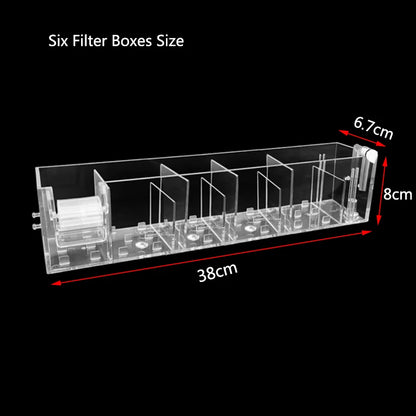 Fish Tank Waterfall Filter Box Wall Mounted Built-in Silent Circulating Water Purifier For  Aquarium Tank Box With Water Pump