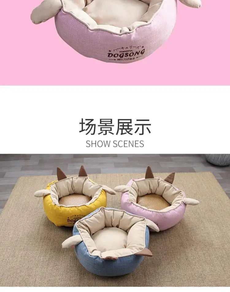 nk0 rabbit ear kennel keeps warm in winter removable and washable teddy cat litter pet dog supplies thermal supplies pet litter