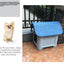 Outdoor kennel with toilet, sun protection in summer, universal in all seasons, outdoor rain-proof dog house, warm in winter, s