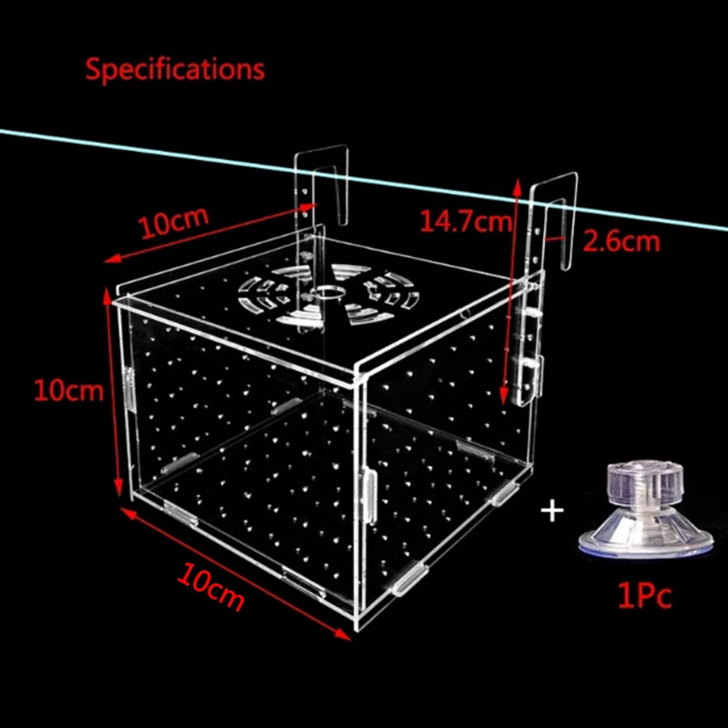 HighTransparent Acrylic Aquarium Fish Breeding Feeding Isolation Box Fish Aquarium Breeder Hatching Incubator Tank  Accessories