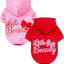 Fleece Lined Dog Hoodies Cute Girl Dog Sweatshirt Spring Winter Doggie Clothes Puppy Coat with Hat Pet Apparel for Small Dogs