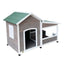 Outdoor Dog House Rainproof Courtyard Dog Villa Medium Kennel Shed Wooden Outdoor Rural Dog House