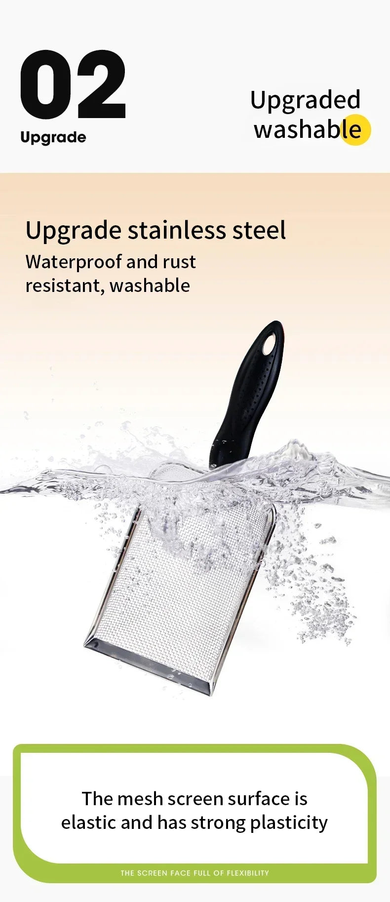 Cat Litter Shovel Stainless Steel Reptile Sand Substrate Shovel Clean Up Feces Fine Mesh Sifter for Bedding Cat Litter Scoop