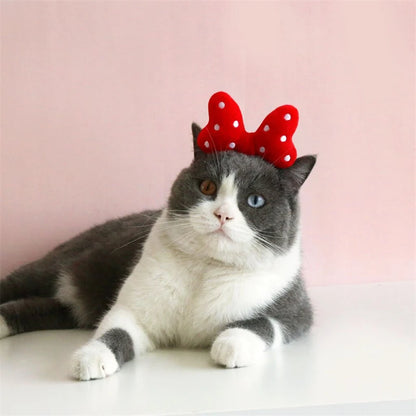 Lovely Bow Tie Hair Hoop for Cats Princess Cat Party Head Wear Pet Gifts Small Medium Dogs Accessories Elastic Cats Pet Products