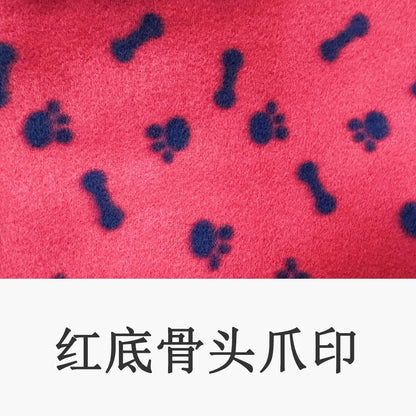 Pet Blanket Super Soft Dog Blanket with Cute Paw Print Warm Puppy Blanket Mat Bed Cover for Large Dogs Kitten Cat Small Animals