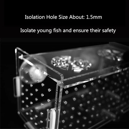 HighTransparent Acrylic Aquarium Fish Breeding Feeding Isolation Box Fish Aquarium Breeder Hatching Incubator Tank  Accessories