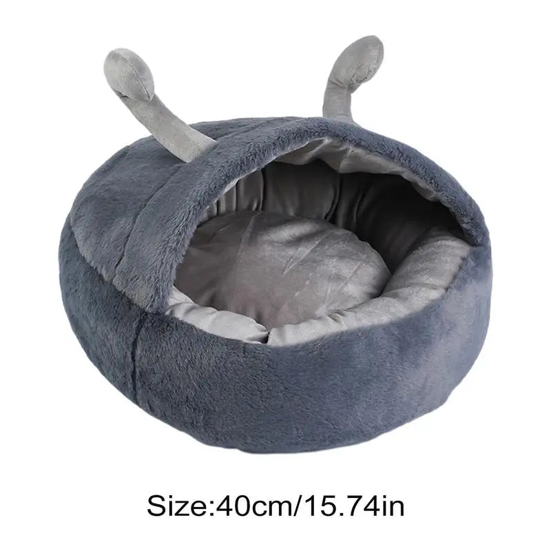 Hooded Cat Bed Cave Adorable Ear Design Cat Beds For Indoor Cats With Anti-Slip Bottom Cozy Pet Cave Comfortable Cat Nest