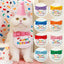 Lightweight Polyester Pet Cat Collars Birthday Decorate Puppy Chihuahua Saliva Necklace Cap Lace Up Adjustable Kitten Bandana