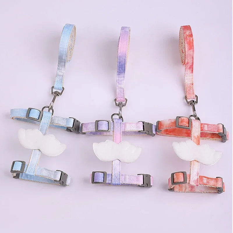Adjustable Bunny Cat Dog Harness and Leash Set Walking Pet Harnesses for Small Animals Cats Rabbit mascotas Accessories Supplies