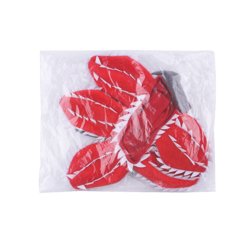 New Creative  Funny Pet Headgear Cosplay Cannibal Flower Hat Pet Dog Cat Halloween Costume Dog Costumes for Small Dogs