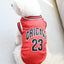 Mesh Breathable Dog Clothes Schnauzer Teddy Sport Large Dog Jersey Basketball Clothing Puppy T-Shirts Summer Pet Cat Shirts