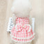Princess Lattice Dog Fancy Dress Lace Bow Tie Vest Skirt Clothing for Cats Pearl Female Puppy Overalls Lovely Pet Dog Clothes