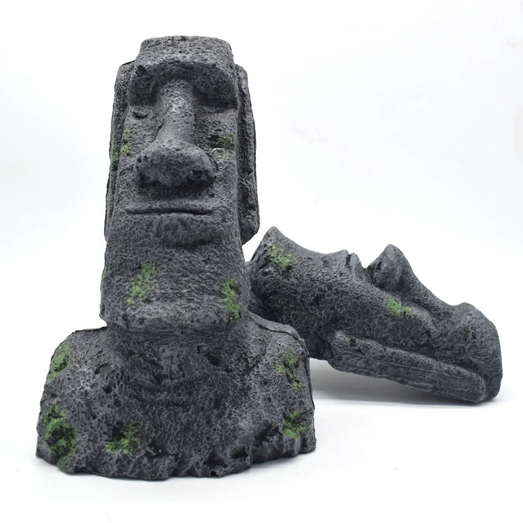 1Pcs Resin Aquarium Decoration Fish Tank Ancient Antique Roman Statue Ornament Acuario Rocks for Aquarium Fish Decor Reptile Box