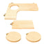 4 Pieces Hamster Wood Platform Set Wood Round Station Board L-shaped Round Hole Standing Platform Hamster Cage Accessories