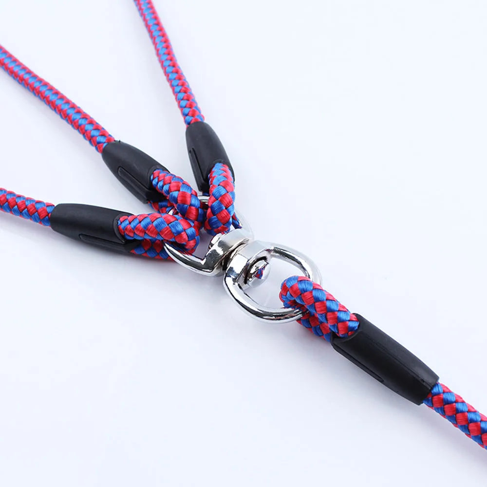Dog Leashes 3 in 1 Nylon Pet Traction Rope 3 Way Dog Lead Leash for Three Small Dogs Cats Outdoor Walking Multiple Puppy Leash