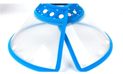 Pet Recovery Dog Cones Cat Cones After Surgery Adjustable Breathable Dog Cone Collar Soft Plastic Puppy Elizabethan E-Collar