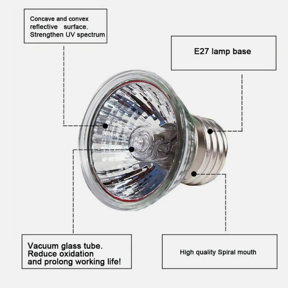 Reptile Heating Bulb 220V Habitat Light Lamp Basking Heat Lamp For Reptiles Turtle Heat Lamp Bulb For Bearded Dragon Reptile