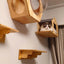 Wall Mounted Cat Climbing Shelves Cat House Cat Bridge Cat Double Platform with Scratching Post and Pedals Stairway for Kittens