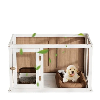 Household Small and Medium Dogs Teddy Pet Dog Fence Visual Cat Cage Dog Fence Indoor Panoramic Transparent Dog Cage