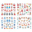 12pcs Cute Penguin Winter Nail Stickers Birds Bear Cat Cartoon Animal Snowflake Sliders Water Decals Decoration Xmas Tips Foils