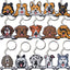 Cartoon Cool Dogs Keychains Bulldog English Springerspaniel Keyrings Maltese Greyhound Key Chains Husky Keeshond Key Rings Gifts