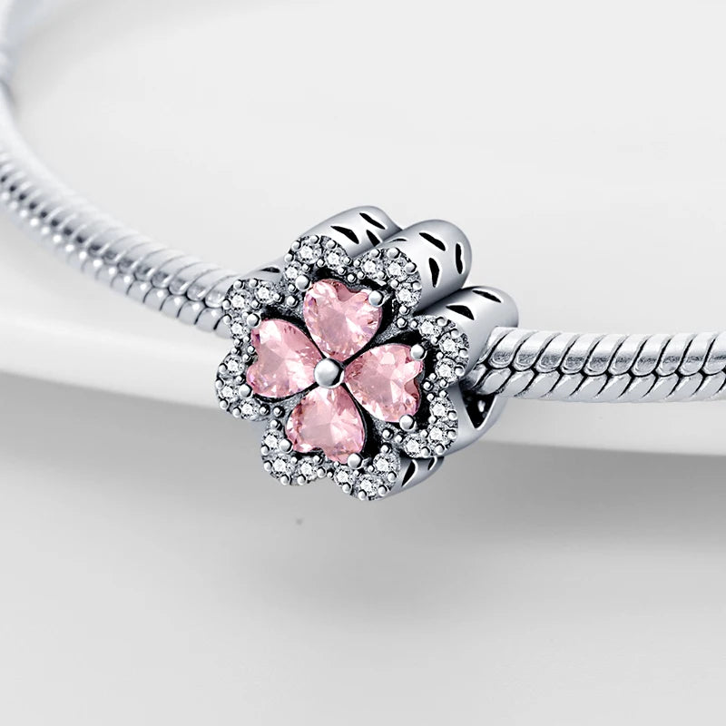 Fit Pandora 925 Original Bracelet 925 Silver Plate Flower Bird Series Charms Beads For Women Fashion DIY Jewelry Gifts Making