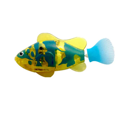 Pet Cat Toy LED Interactive Swimming Robot Fish Toy for Cat Glowing Electric Fish Toy to Stimulate Pet's Hunter Instincts