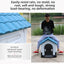 Outdoor kennel with toilet, sun protection in summer, universal in all seasons, outdoor rain-proof dog house, warm in winter, s