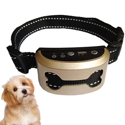 Waterproof IPX4 Auto Anti Barking Collar Vibration Electric Shock Sound Vests Anti Humane Bark Collar Rechargeable ShockSafe Toy