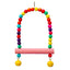 Colorful Frosting  Pet Parrot Swing toys Stand Rack Squirrel Bird Branch Perches Chew Bite Toys with bell Birds Cage Acce