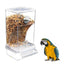 Bird Feeders Parakeet Feeders For Bird Cage Automatic Parrot Feeder Drinker Clear Acrylic Splash-Proof Bird Feeder