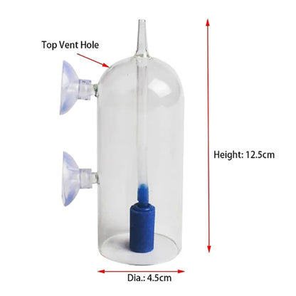 Glass Cover Fish Tank Aquarium Air Stone Oxygen Aerator Increasing Air Bubble Pond Pump Hydroponic Oxygen Supply High Quality