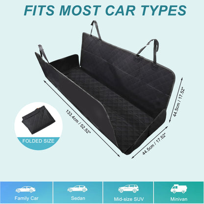 UXCELL Dog Car Seat Cover for Back Seat 600D Oxford Cloth Waterproof Pet Hammock for Car Truck SUV