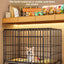 Dog Cage Small Dog Indoor Folding with Toilet Teddy Bigbear Medium Dog Corgi Border Pet Kennel