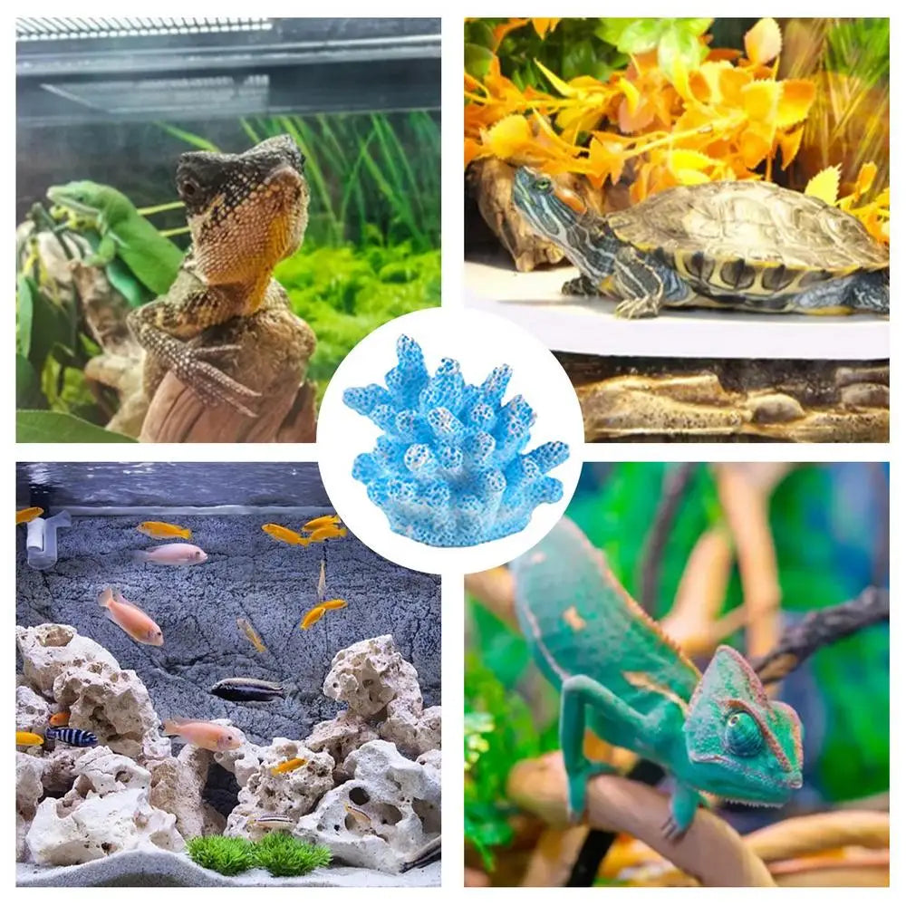 Small Coral Fish Tank Decor Tiny Sea Coral Artificial Decor Aquarium Decor For Fish Tank Aquarium Animal Terrarium And Family