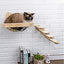 2Pc Wall Mounted Cat Climbing Set Hammock and Steps Four Layers Hemp Rope Wall Pet Furniture Supplies Cat Accessories