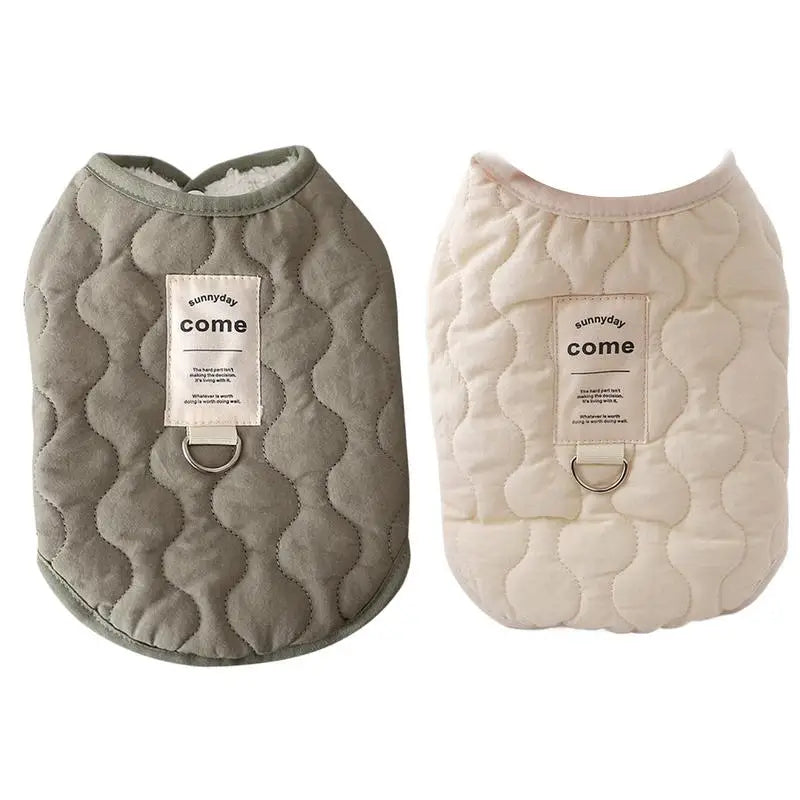 Dog Winter Jacket Pet Warm Coat With Built In Harness Hole Cold Weather Pet Apparel Cozy Snow Vest For Small Dogs Cats