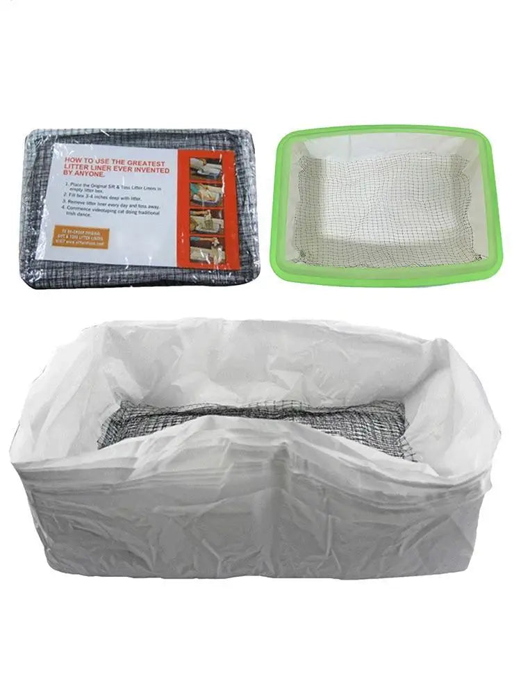 Durable Cat Litter Bags Liners 10Pcs Reusable Cat Litter Liners Bag Pet Hygienic Litter Box Liner Pet Cat Excrement Liners