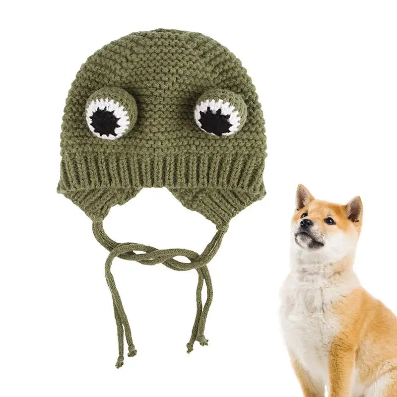Dog Beanie Hat Windproof Medium Dog Warm Hat With Dreadlocks Dog Apparel For Outdoor Exercising Sleeping Walking Jogging