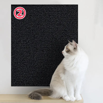 Wall Anti Cat Scratch Sofa DIY Cats Scratch Board Sofa Protection Paws Sharpen Trimmable Self-adhesive Carpet Cats Scratch Board