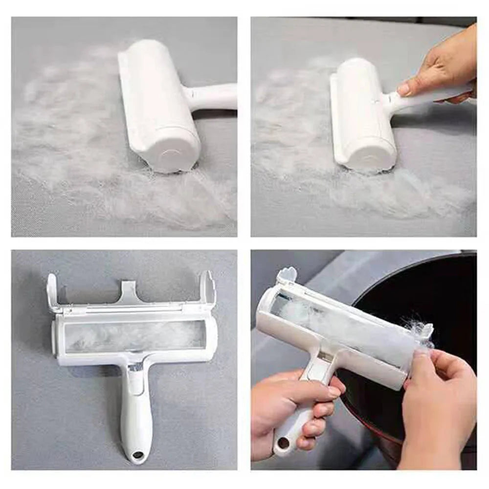 Pet Hair Remover Cat Dog Hair Cleaner Stripped Carpet Hair Sticky Roller Lint Sticking Brush Pets Hair Cleanning Tools Device