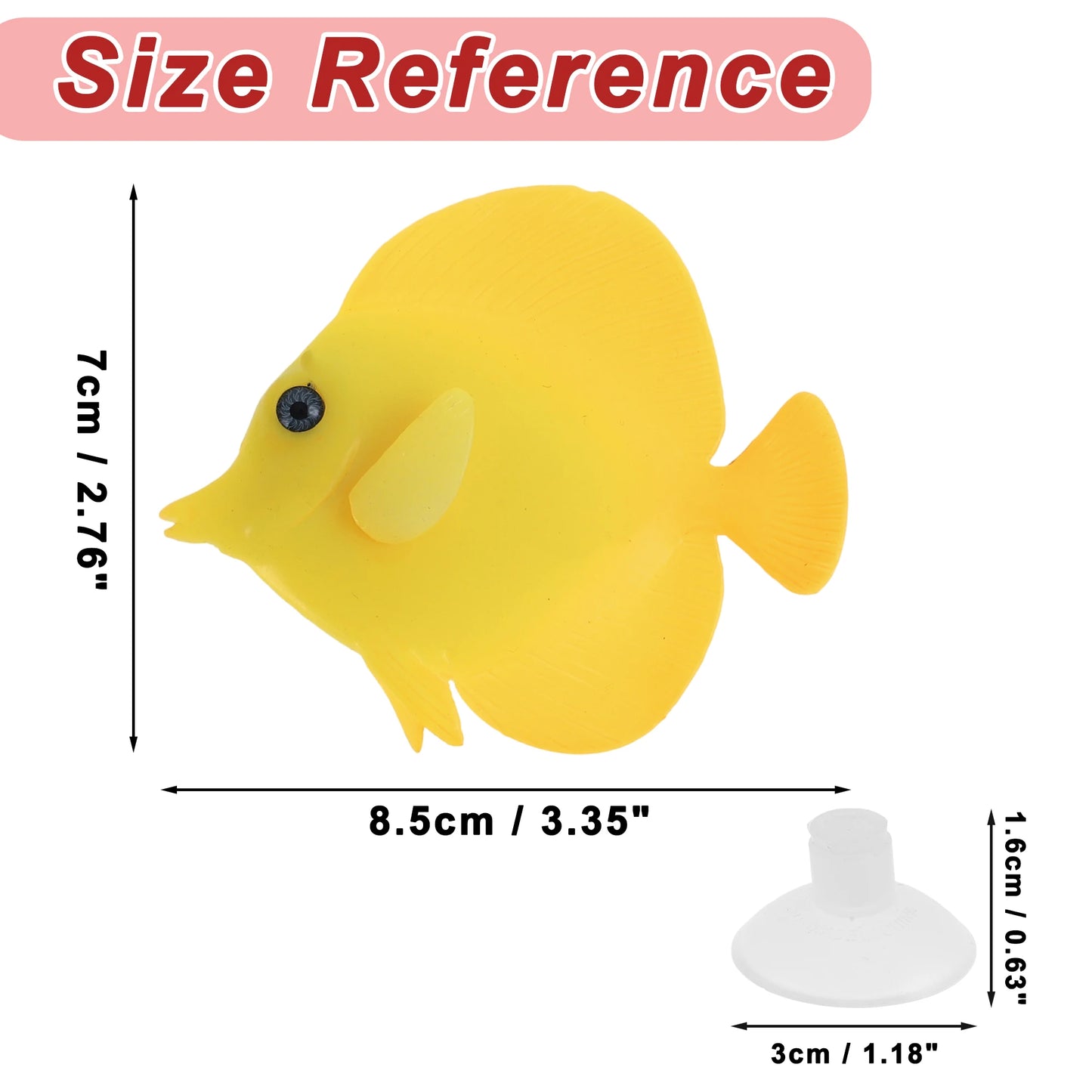 UXCELL Artificial Glowing Fish Luminous Fake Lionfish Aquarium Artificial Silicone Ornament Floating Fish Tank Decoration