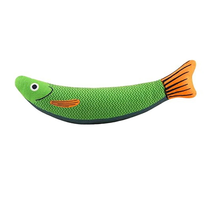 Cat Toys Saury Fish, Soft Durable Cat Catnip Crinkle Sound Toys Pet Accessories, Interactive Cat Kicker Toys for Indoor Kitten