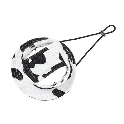 Casual Dog Hat Round Dog Cap with Ear Holes for Puppy Pet Grooming Dress Up Hat Summer Dog Canvas Sun Cap Bonnet Visor for Pug