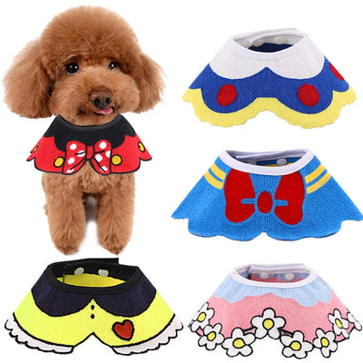 Adjustable Pet Dog Cat Saliva Towel Lace Decorative Bibs Scarf Bandana Collar Dog Accessories Small Dogs Bibs Cute Accessories