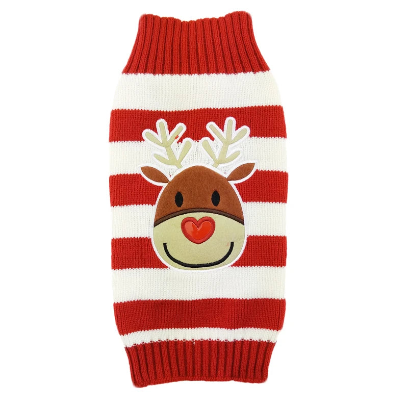 Christmas Dress for Dogs Winter Dog Clothes Dog Knitted Coat Puppy Warm Overalls Chihuahua French Bulldog Costume Dog Sweater