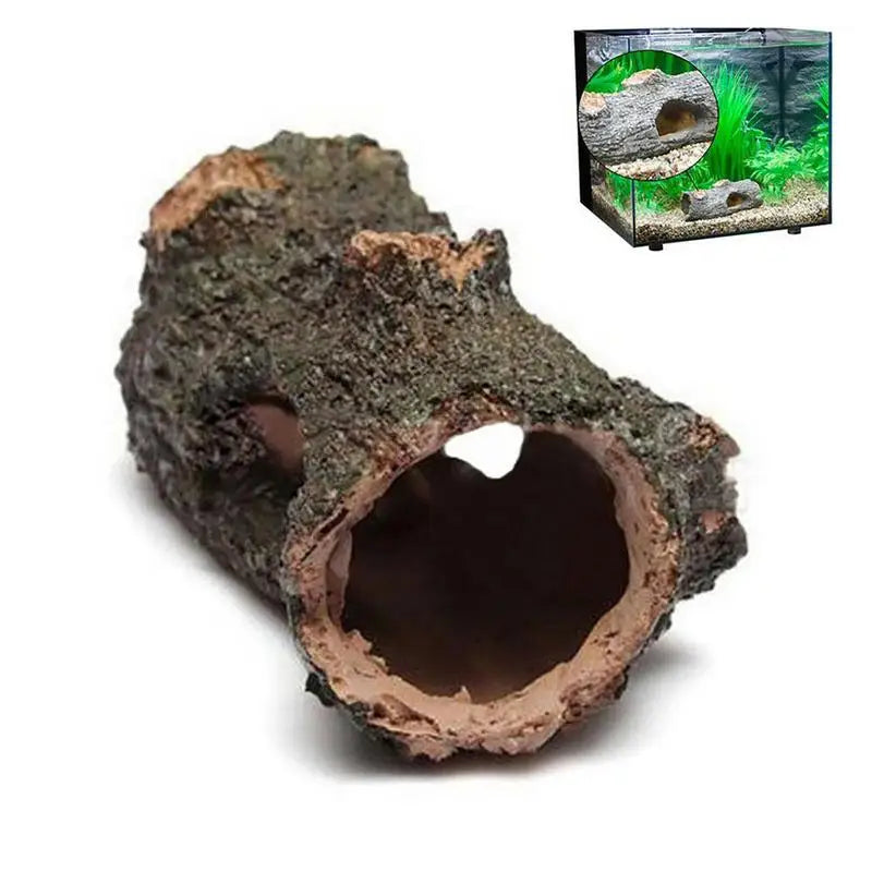 Aquarium Decor Hollow Trees Ornament For Aquarium Landscape Aquarium Tree Stump Rock Hollow Cave Stone For Cichlid Betta Fish