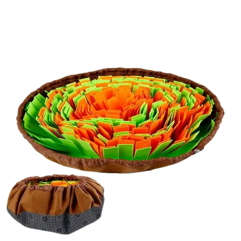 Pet Dog Sniffing Mat Anti-Slip Pet Foraging Mat Interactive Sniff Mat Flower-Shaped Feeding Puzzle Toy Sniffing Interactive